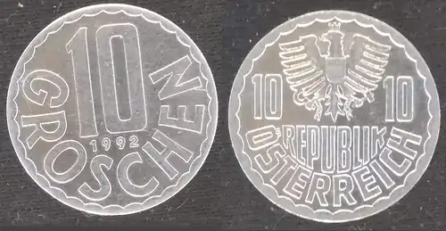 Österreich - 10 groschen 1992 