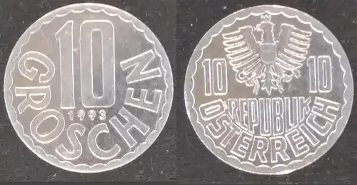 Österreich - 10 groschen 1993 