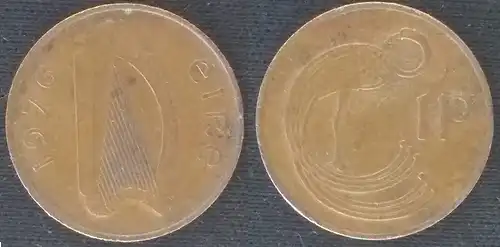 Irland - 1 pingin (penny) 1976 