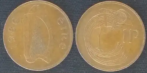 Irland - 1 pingin (penny) 1986 