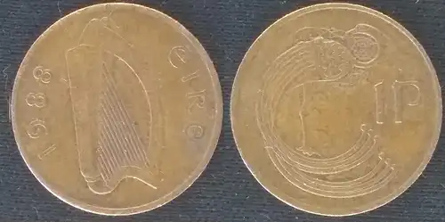 Irland - 1 pingin (penny) 1988