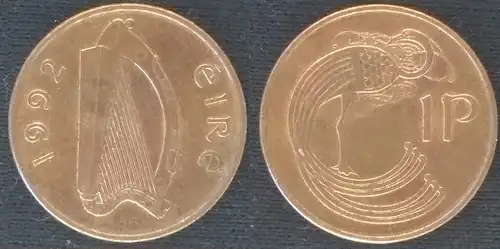Irland - 1 pingin (penny) 1992 