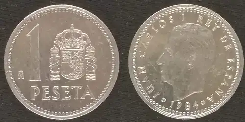 Spanien - 1 peseta 1984