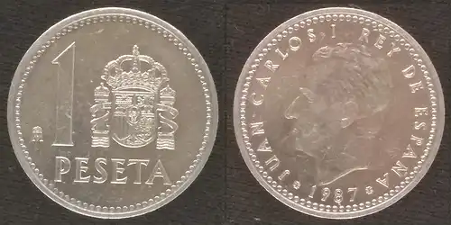 Spanien - 1 peseta 1987