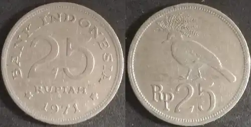 Indonesien - 25 rupiah 1971