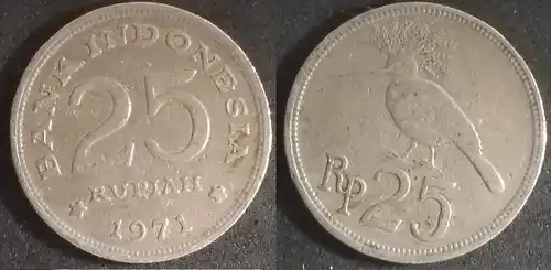 Indonesien - 25 rupiah 1971