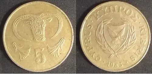 Zypern - 5 cent 1983