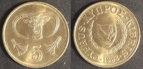 Zypern - 5 cent 1998
