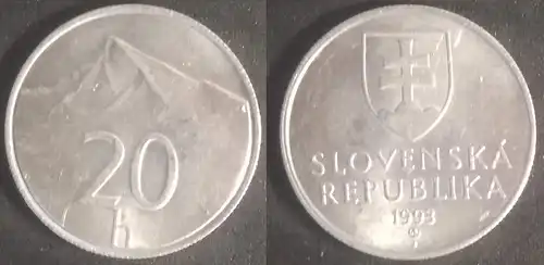 Slowakei - 20 halierov 1993