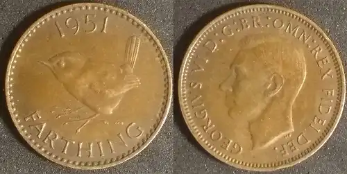 Großbritannien - 1 farthing 1951 