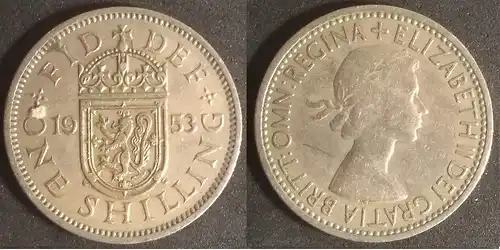 Großbritannien - 1 shilling 1953 Schottland