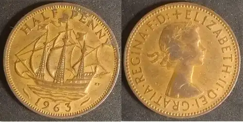 Großbritannien - 1/2 penny 1963