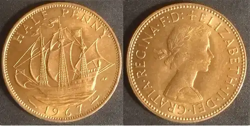 Großbritannien - 1/2 penny 1967 