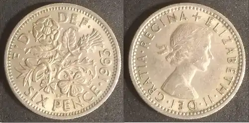 Großbritannien - 6 pence 1963