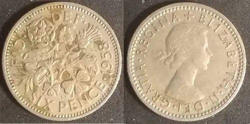 Großbritannien - 6 pence 1958