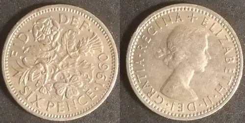 Großbritannien - 6 pence 1960 
