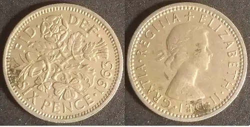 Großbritannien - 6 pence 1963 