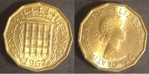 Großbritannien - 3 pence 1967