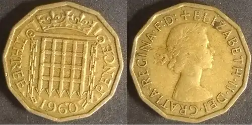 Großbritannien - 3 pence 1960