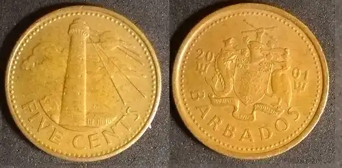 Barbados - 5 cents 2001