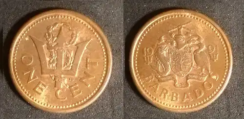 Barbados - 1 cent 1991 