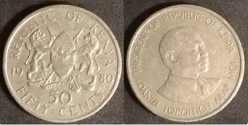 Kenia - 50 cents 1980 