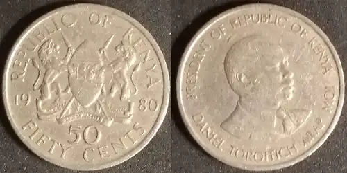 Kenia - 50 cents 1980 