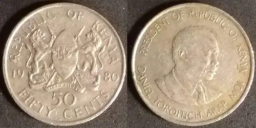 Kenia - 50 cents 1980 