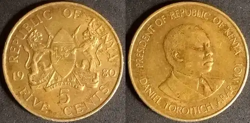 Kenia - 5 cents 1980