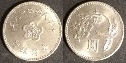 Taiwan - 1 Dollar 1960 