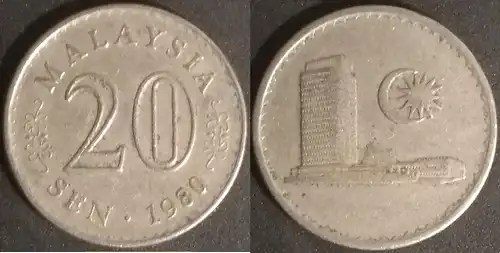 Malaysia - 20 sen 1980 