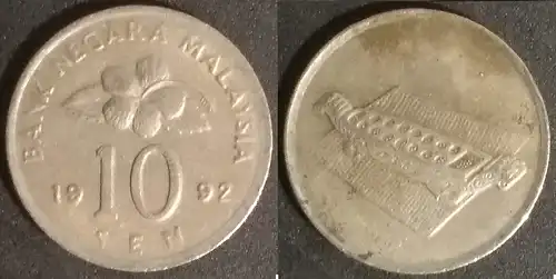 Malaysia - 10 sen 1992 