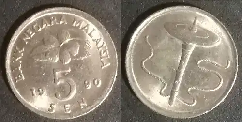 Malaysia - 5 sen 1990 
