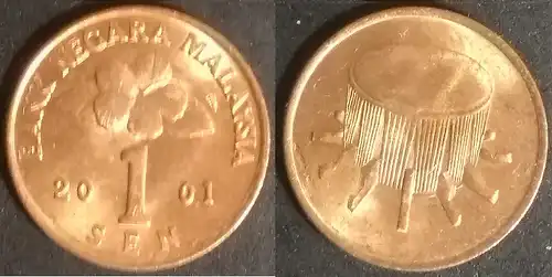 Malaysia - 1 sen 2001 