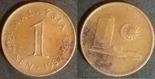 Malaysia - 1 sen 1987 