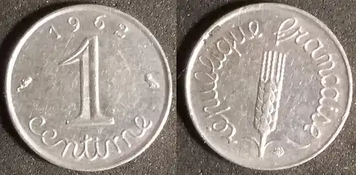 Frankreich - 1 Centime 1962 