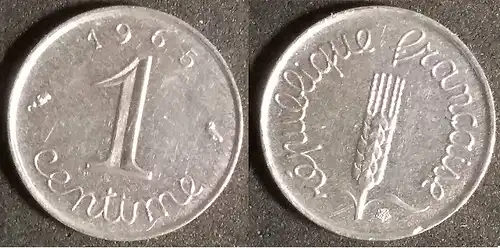 Frankreich - 1 Centime 1965 