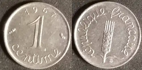 Frankreich - 1 Centime 1967 