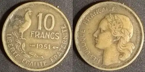 Frankreich - 10 Franken 1951 