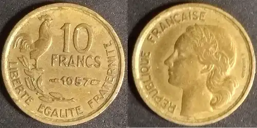 Frankreich - 10 Franken 1957 