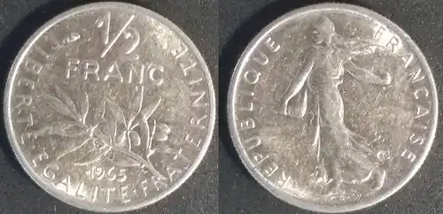 Frankreich - ½ Franken 1965