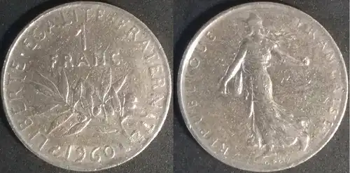 Frankreich - 1 Franken 1960 