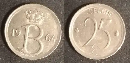 Belgien - 25 Centime 1964 België 