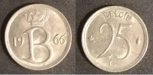 Belgien - 25 Centime 1966 België