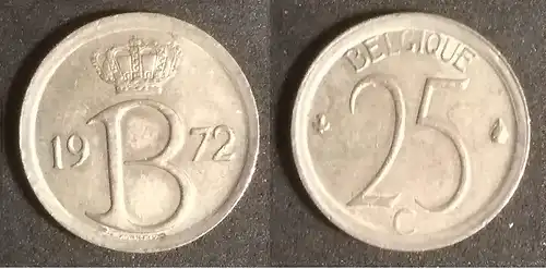 Belgien - 25 Centime 1972 Belgique 
