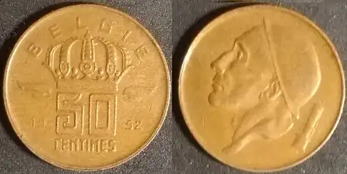 Belgien - 50 Centime 1952 