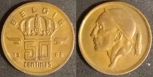 Belgien - 50 Centime 1966 België 