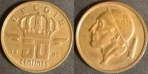 Belgien - 50 Centime 1980 België 