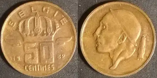 Belgien - 50 Centime 1982 België 