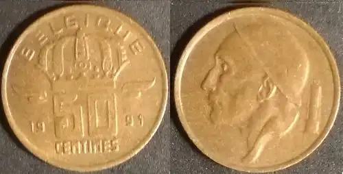 Belgien - 50 Centime 1991 Belgique